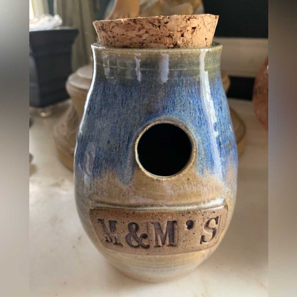 Stoneware Pottery M&M’s Jar
